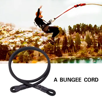 

Belt 10mm Bungee Jumping Rope Climbing Elastic Rock Black