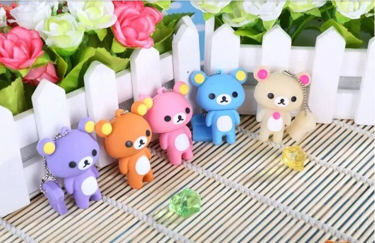 Милый флеш-накопитель Rilakkuma Bear стиль USB флеш-накопитель карта памяти U диск 4 ГБ 8 ГБ 16 ГБ 32 ГБ 64 Гб 128 Гб