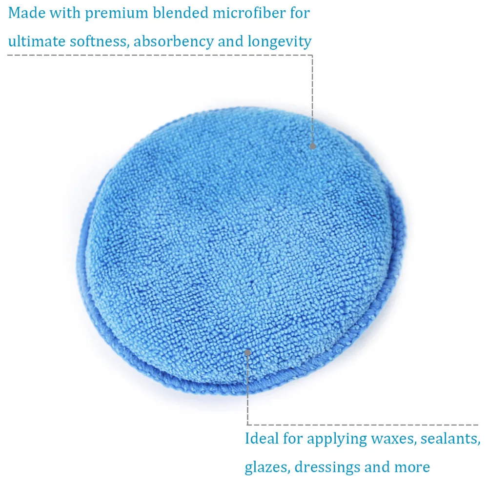 AutoCare Microfiber Soft Wax Applicator Pads