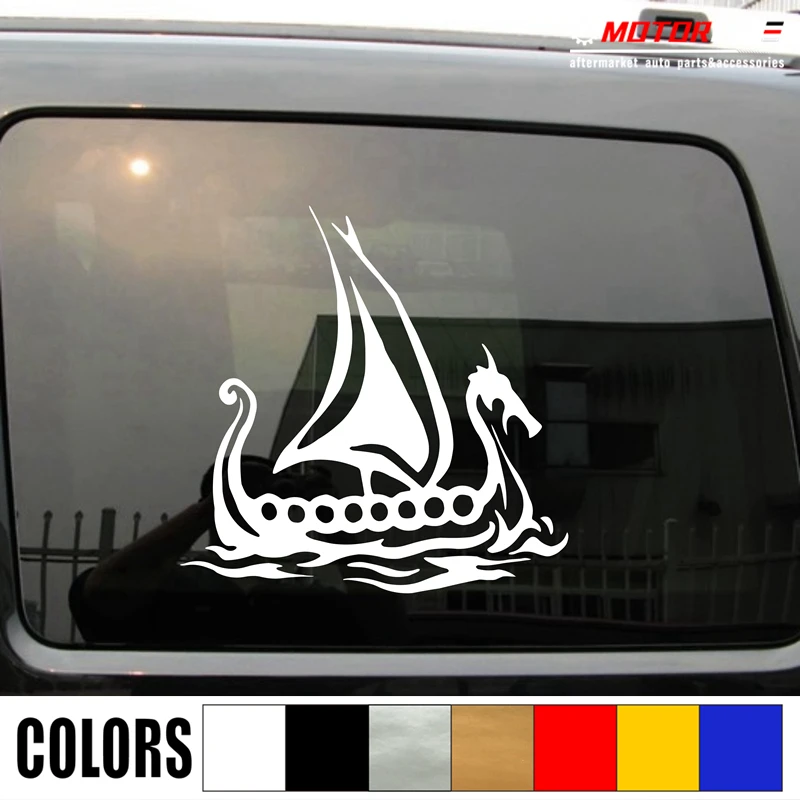 

Dragon Head Viking Ship Decal Sticker Car Vinyl Norse Odin Nord pick size a