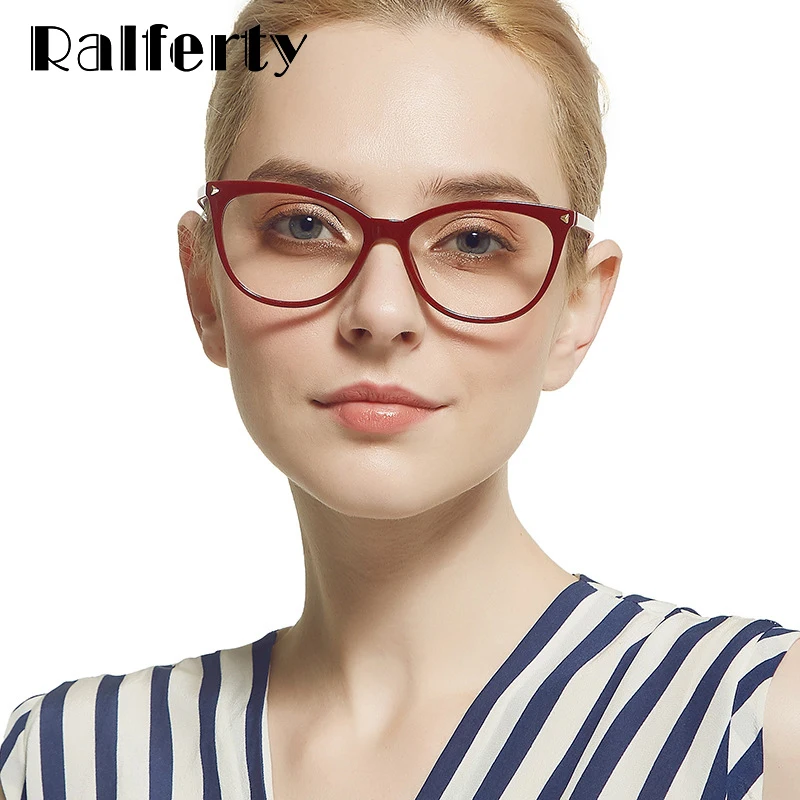 Ralferty, новинка, очки, оправа для женщин, кошачий глаз, очки, прозрачные, оптические, близорукость, очки по рецепту, очки, 0 градусов, Oculos F95171