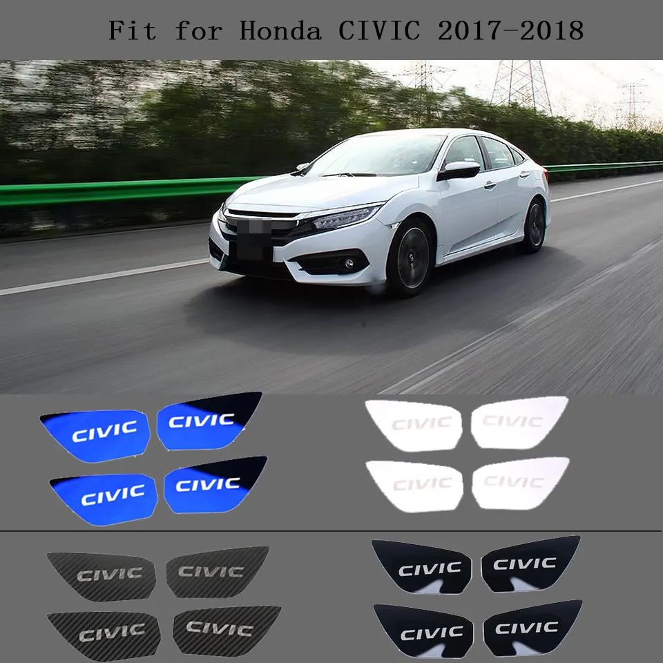 LENTAI, 4 шт., наклейки для авто, Стайлинг, для Honda Civic 10th, аксессуары, дверные ручки, чаши, чехлы