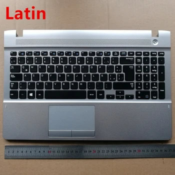 

Latin layout new laptop keyboard with touchpad palmrest for Samsung 270E5V 270E5E 300E5E 275E5V 275E5E LA BA75-04430K sliver