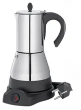 Freies Verschiffen Espresso Kaffeemaschine edelstahl Elektrische Moka Topf 220 V Euro Stecker