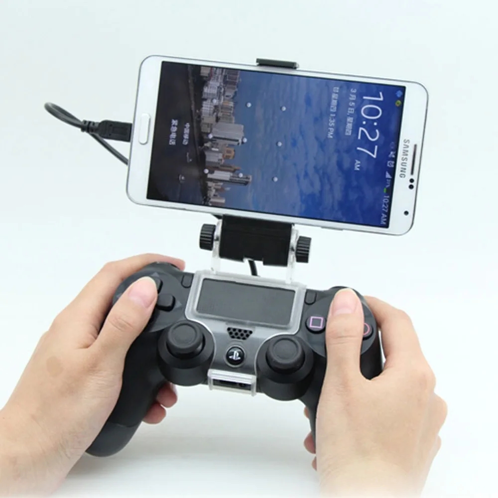 

New Smart Phone Game Clip Clamp Mount Holder Stand with OTG Cable for PS4 Controller