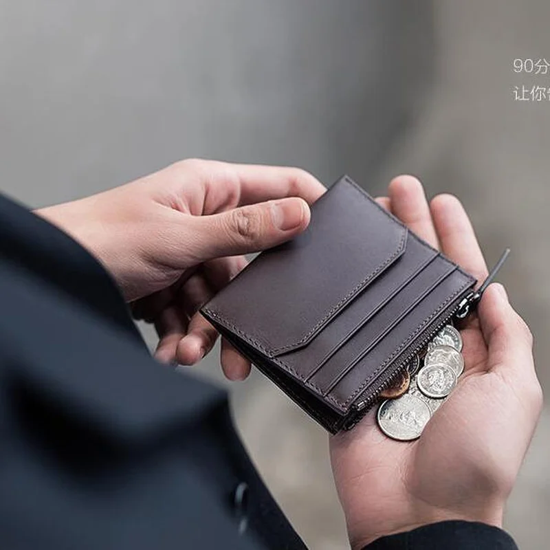 Оригинальные Xiaomi 90 забавные нулевые кошельки из натуральной коровьей кожи мини