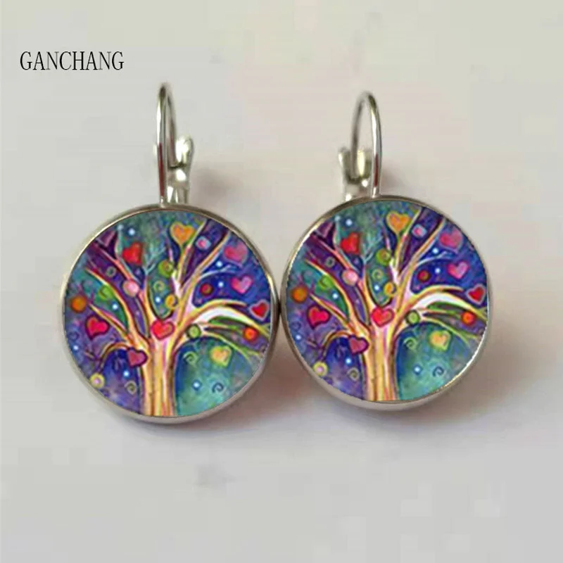 Tree Of Life Stud Earrings Weeping Willow Ear Nail Stud Earrings Weeping Willow Ear Nail