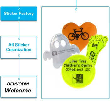 

UV protected OUTDOOR DURABLE waterproof PVC custom reflector sticker