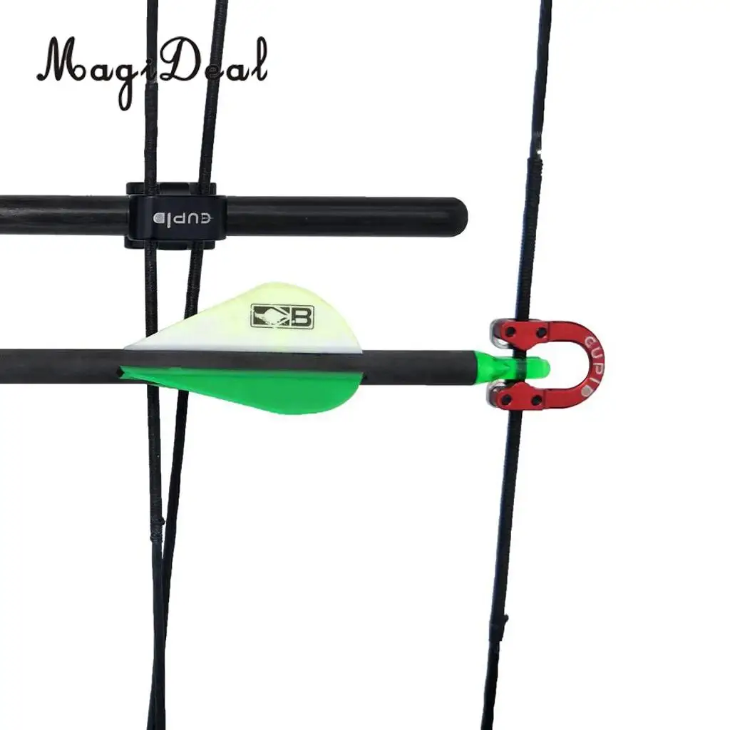 MagiDeal Metal D Loop Archery Release Bow String Nock D Loop Archery Accessory Black