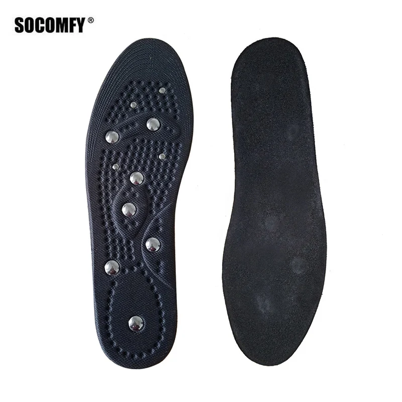 SOCOMFY Премиум Магнитная терапия Магнит здоровье и гигиена массажные стельки для ног для мужчин/для женщин обувь Комфорт колодки магнит