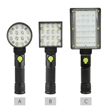 USB Перезаряжаемый светодиодный светильник-вспышка для ремонта автомобиля, рабочий светильник, фонарь с магнитом, лампа для тента на кемпинге, фонарь