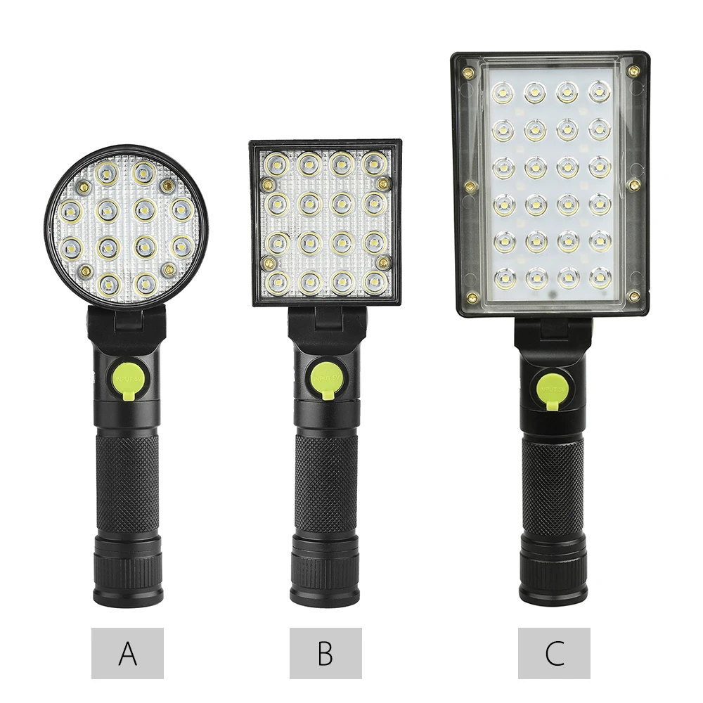 

USB Rechargeable LED Flashlight Car Repair Work Light Lamp Torch with Magnet Tent Camping Light Lantern