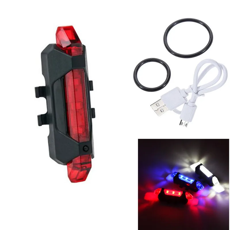 rear light Велоспорт Q5 LED 3 режима передний свет фары фонарь Водонепроницаемый для горной дороги велосипед 4 вида цветов велосипедный фонарь - Цвет: rear light