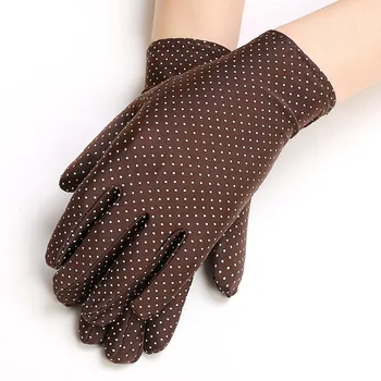 Spring summer sun protection gloves dot anti-snagging jewelry gloves high elastic fashion etiquette cycling thin gloves B70 3