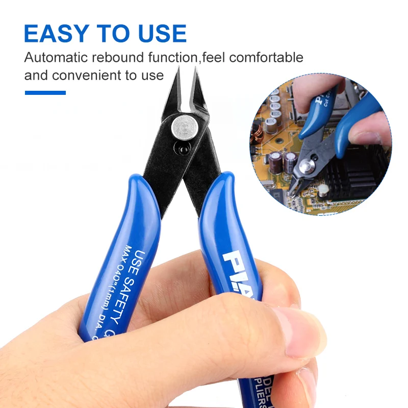 HOEN 1Pc Cutting Hand Tool Electrical Wire Cable Cutters Mini Nose Cutting Nipper Plier Metal Puzzle Modeling Work Side