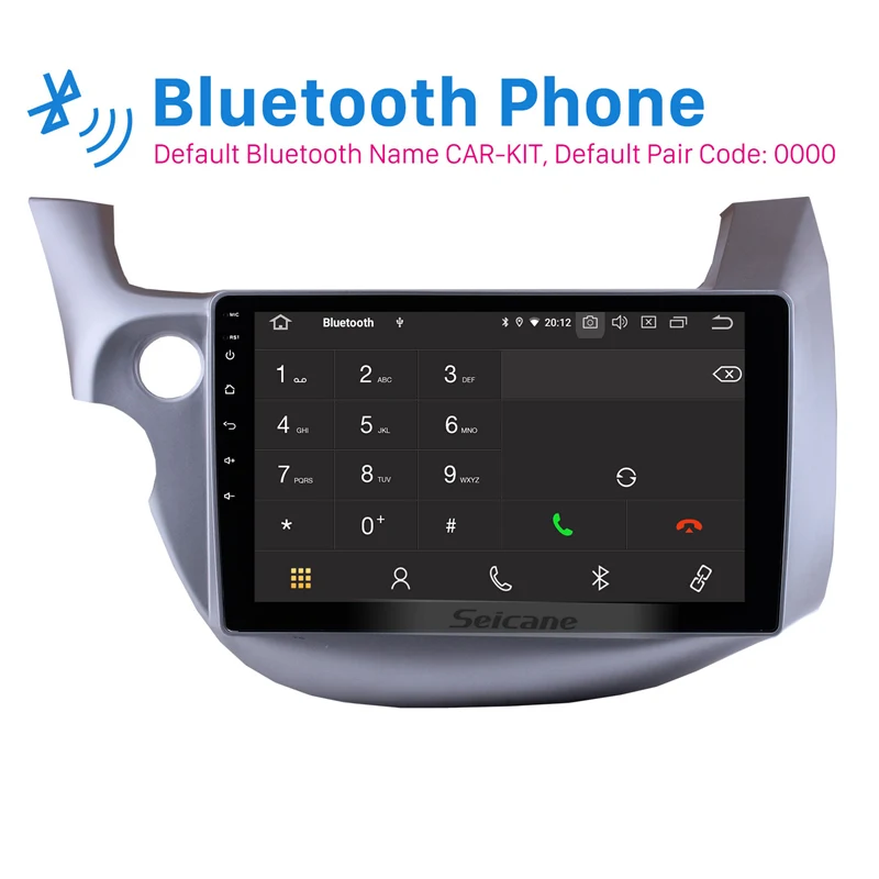 Seicane 1Din Автомагнитола 10,1 дюймов HD сенсорный экран Аудио Стерео Bluetooth видео MP4 мультимедийный плеер для 2007 2008-2013 Honda FIT