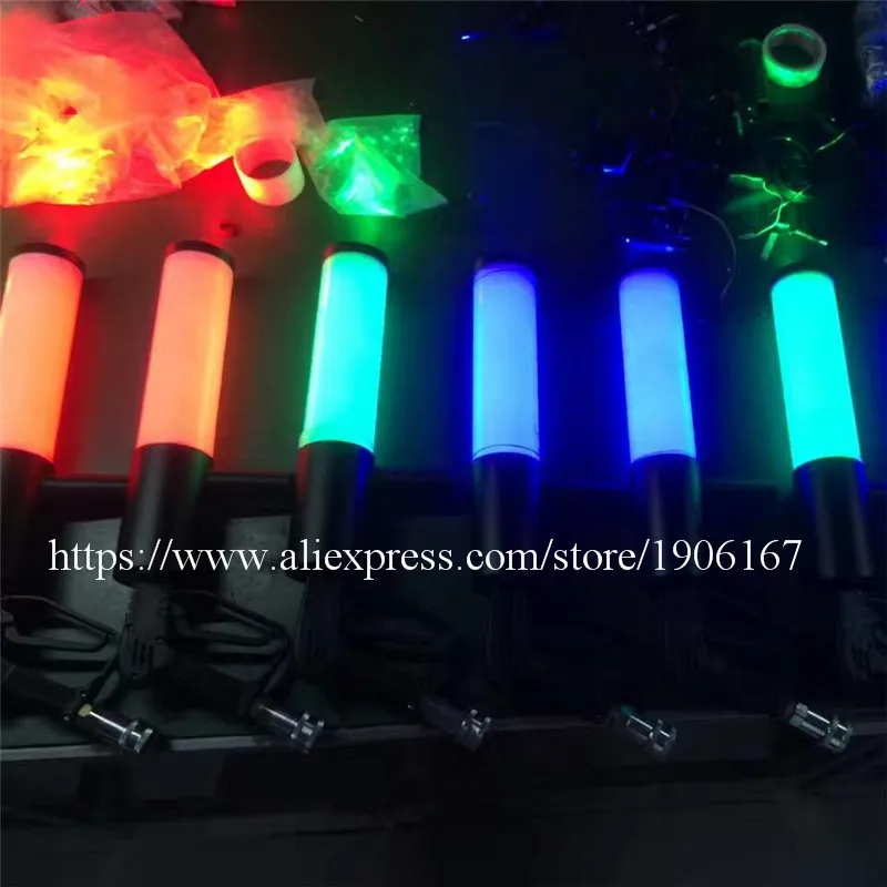 RGB Colorful Handheld Led Co2 Gun Cryo LED Co2 Jet Machine Pistol Special Effects CO2 Cannon Guns With Gas Hose04