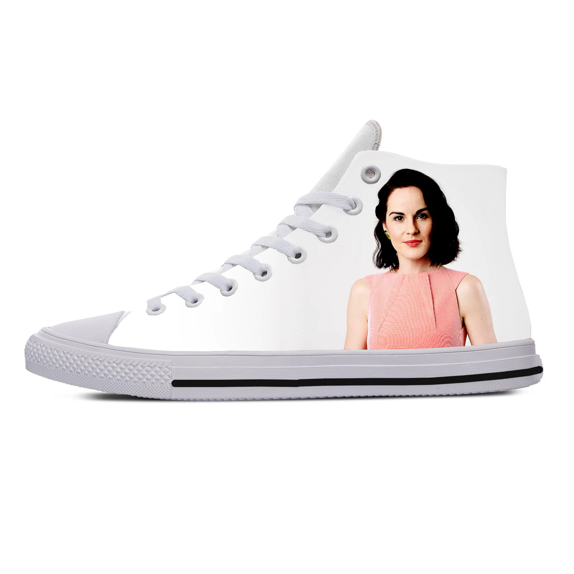 

2019 hot fashion 3D Michelle Dockery High Sneakers for men/women high quality 3D printing handiness casual shoes