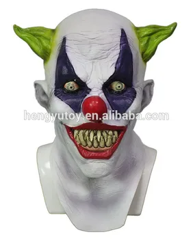 

Halloween Party Cosplay Funny Latex Scary Clown Mask Jester Joker Face Mask Costume Dress