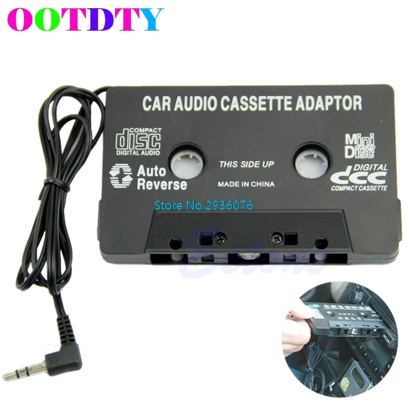 Car Tape Audio Cassette Radio Adapter 3.5mm Aux For iPhone iPod MP3 CD