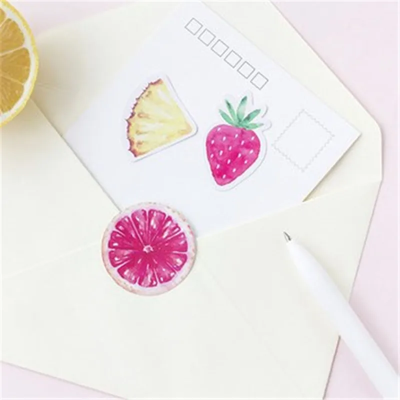 45pcs/Pack Cartoon Cute Fruit Sticker Children Toys for DIY on Book Laptop Mobile Phone Bicycle Skateboard Kids Anime Stickers