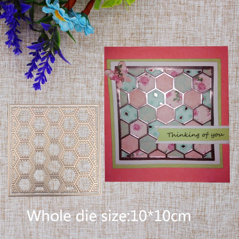 Diagonal Quilt Metal Cutting Dies Stencil Scrapbooking Card Embossing Craft DIY