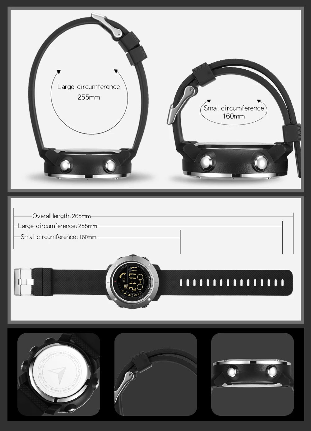 Bluetooth Интеллектуальный смотреть Для мужчин светодиодный цифровой Военные часы 50 м погружения Плавание многофункциональные спортивные Smart