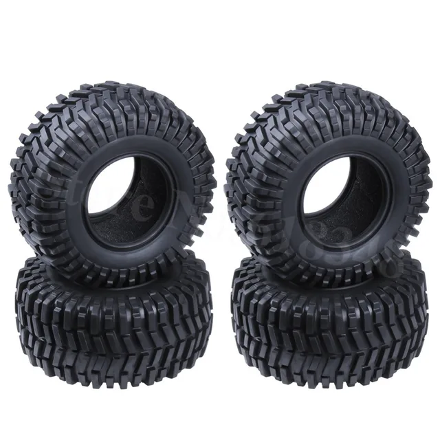 Cheap 4PCS 2.2 Inch 128mm Rubber Tires With Foam Inserts ID:64mm Width:55mm For  1/10 RC Rock Crawler Remote Control Car Tyres