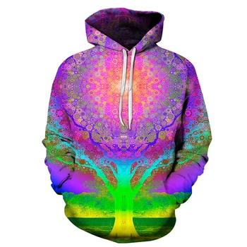 

PLstar Cosmos Classic Colorful Tree 3D Hoodies Space Star Tree Print Hooded Sweatshirt Men Women Hoodie Pullover