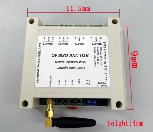 4 канальный релейный модуль SMS вызов контроллер GSM пульт дистанционного управления GSM ворот SIM800C STM32F103CBT6 5-12 В 2G