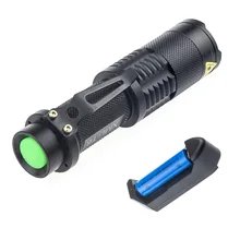 with 18650 Battery Charger Lighting 3800LM Cree xml T6 Mini Portable Led Flashlight Zoom Metal Clip light for Backpack Bicycle