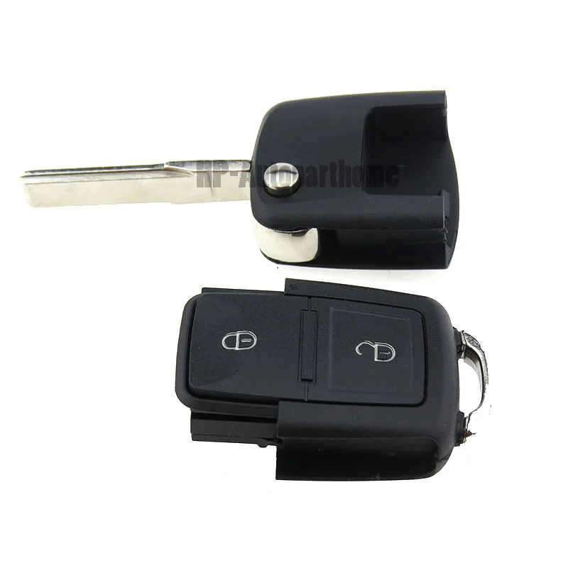 Folding Car Remote Flip Key Shell For Volkswagen Golf Tiguan Polo Passat CC SEAT Skoda Mk6 Octavia 3 BTN Flip Entry Case Fob 04