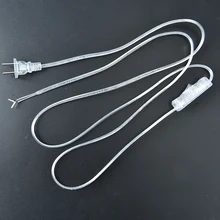 Линия кабель 1,8 м вкл/выкл Мощность шнур для Светодиодный светильник с кнопочным выключателем штепсельная вилка европейского стандарта светильник переключения прозрачный провод кабель-удлинитель