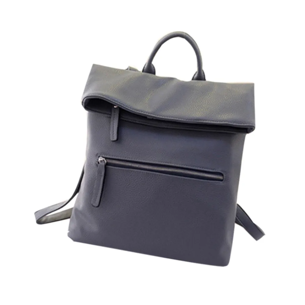 Women Leather Shoulder School Bags Solid Teenage Girls Backpack Female Travel Satchel Rucksack High Quality Book