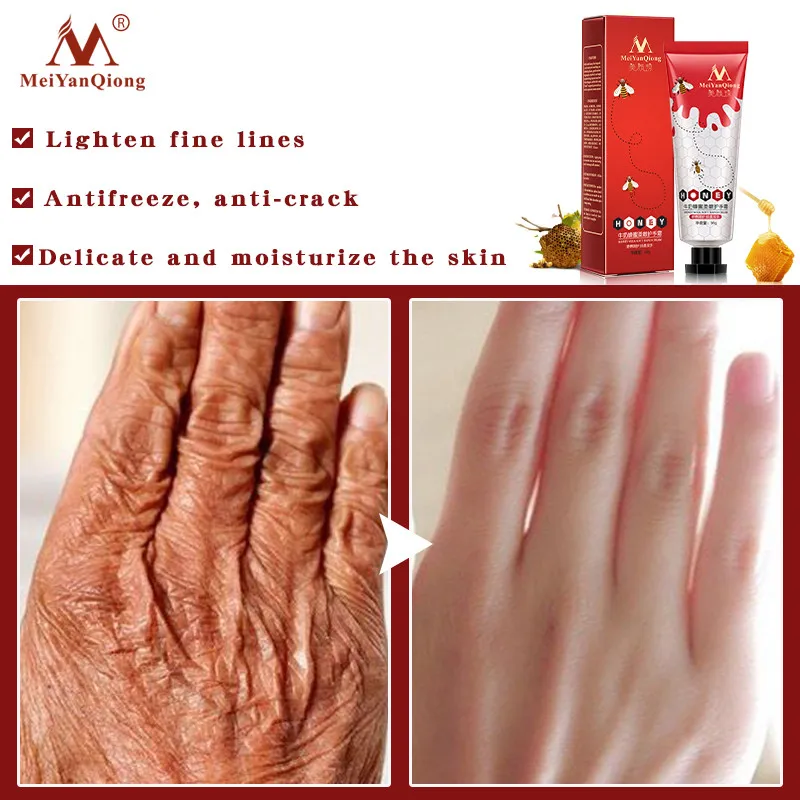 

MeiYanQiong Honey Milk Hand Cream Repair Nourishing Hand Skin Care Anti Chapping Anti Aging Moisturizing Whitening Cream 50g