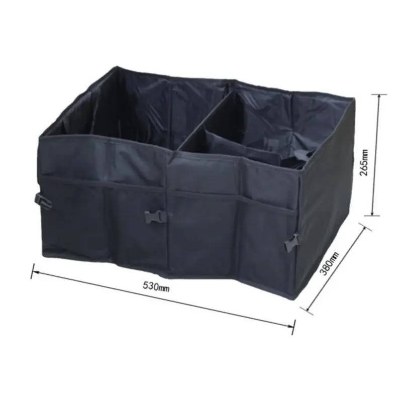 car auto Waterproof Foldable Black Car Boot Organizer Storage Bag Protable Auto Storage Box Multi-use Tools Organizer