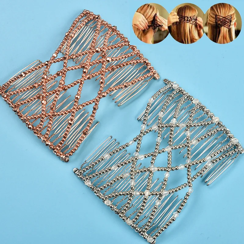 

Magic Elastic Hair Comb DIY Toll Vintage Headband Fashion Hair Maker Bun Hair Combs Metal Hairpins For Women Hair Accessories