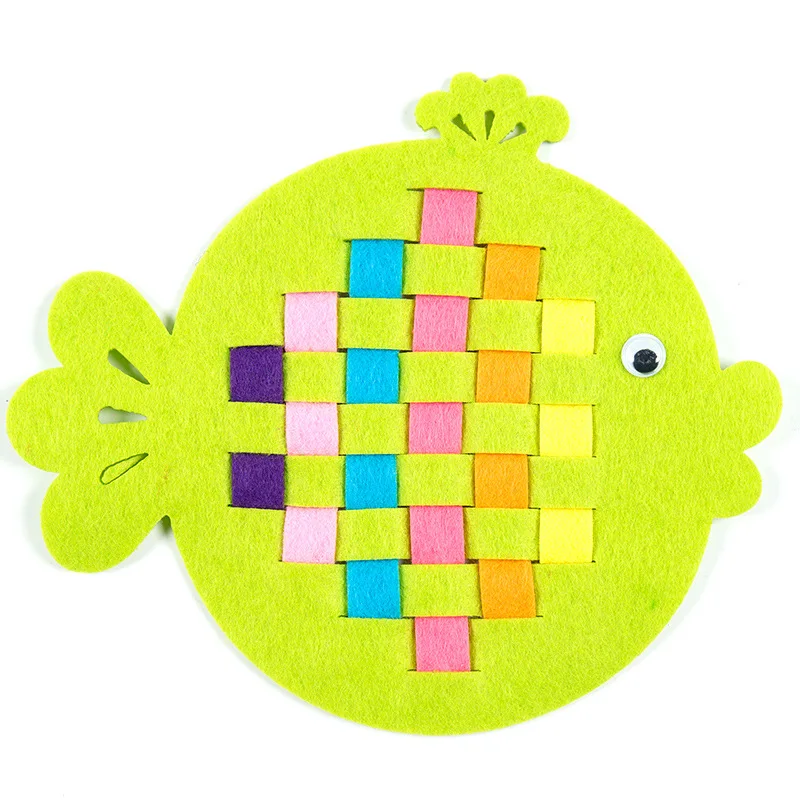 Креативные вязаные Обучающие тканые игрушки когнитивные цветные детские DIY обучающие Игрушки для раннего обучения Развивающие игрушки - Цвет: Fish