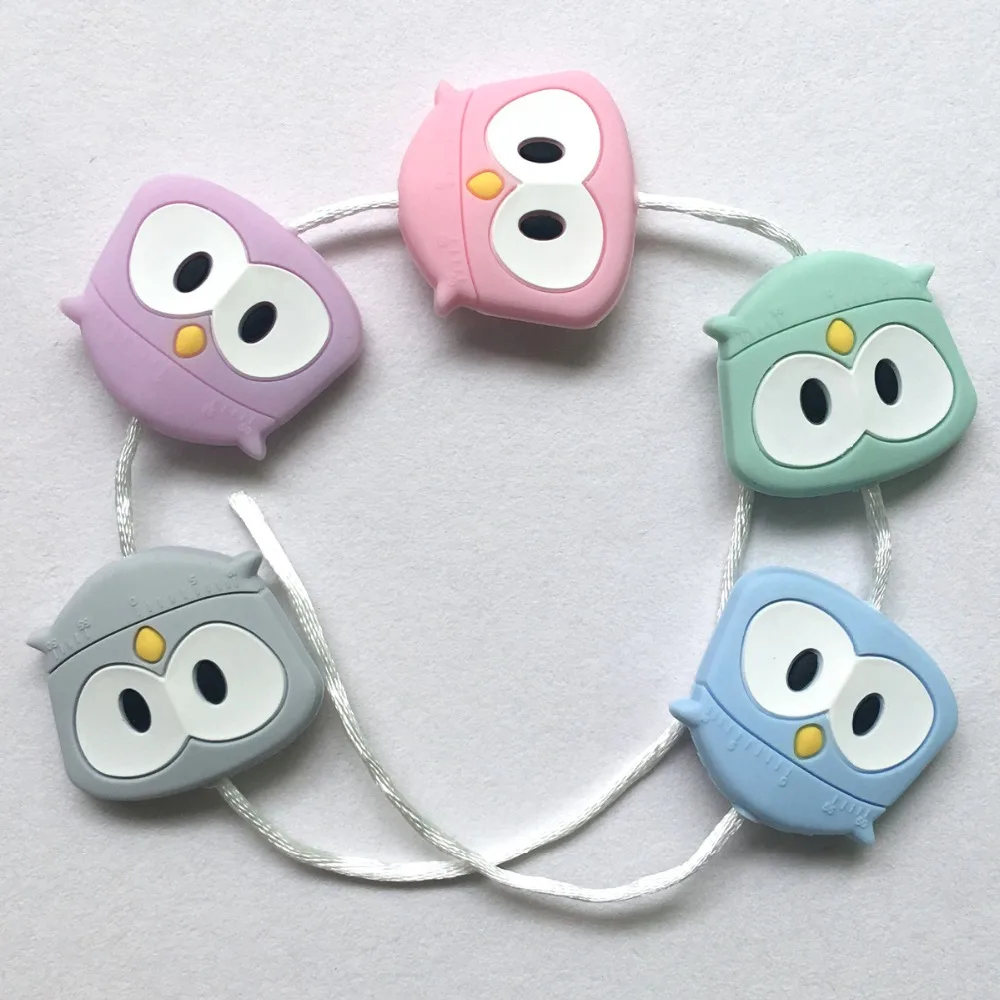chewable silicone owl beads