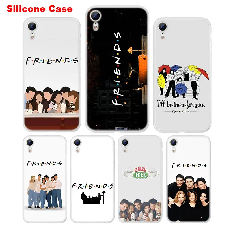 

Matte Silicone Case Friends TV Door Style for iPhone XS XR Max X 8 7 6 6S Plus 5 5S SE Phone Case Cover