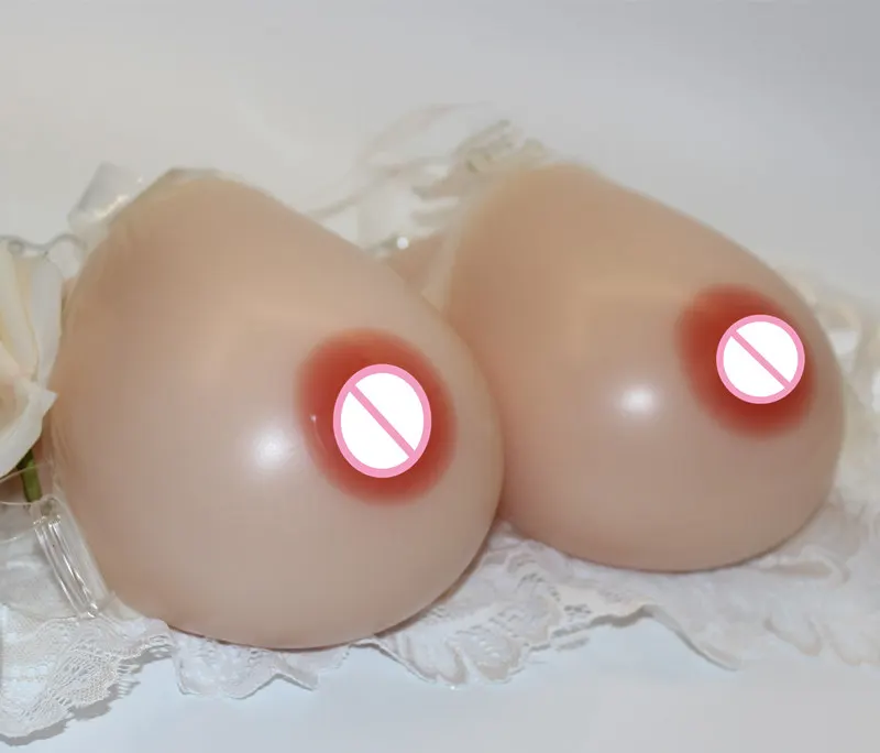 

1200g/pair Fake Silicone Breasts Forms Artificial Sexy New Design Tear Drop Shape False Boobs for Cross Dress new