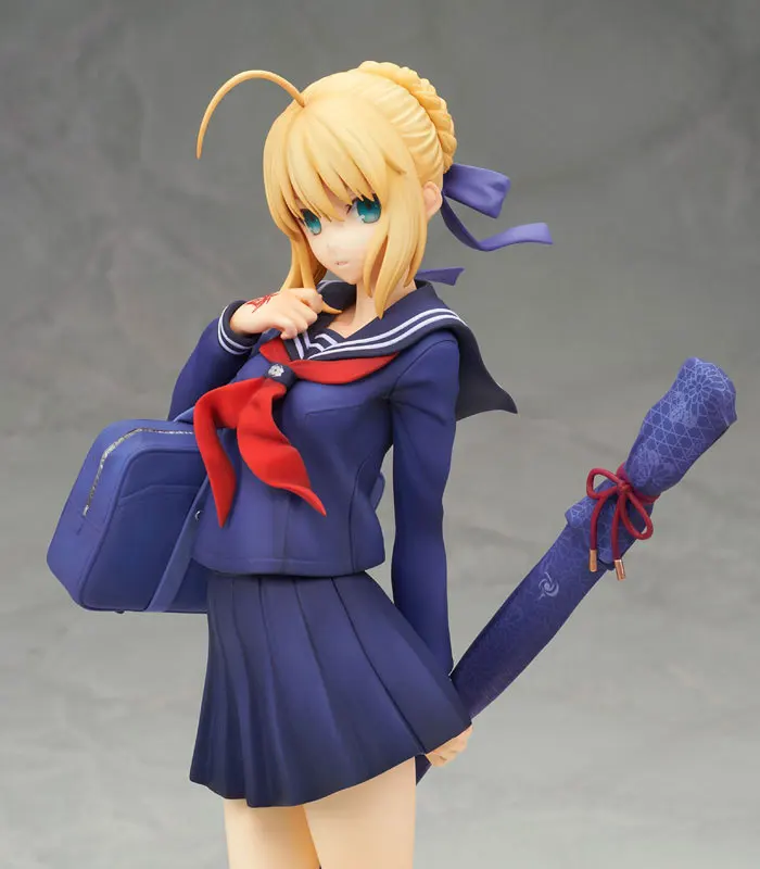 Новинка, хит, 20 см, Fate stay night, Saber, школьная форма, стиль, фигурки, игрушки, коллекция, Рождественская игрушка, кукла с коробкой