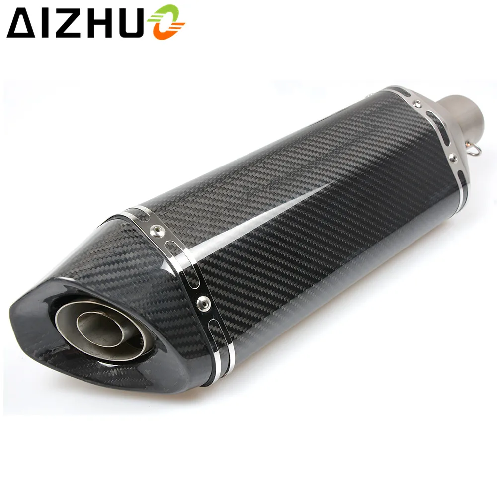 

38-51MM Universal Motorcycle Exhaust Modified Muffle Pipe Carbon Fiber Slip-on Exhaust Fit Most Motorbike ATV Motorbike DirtBike