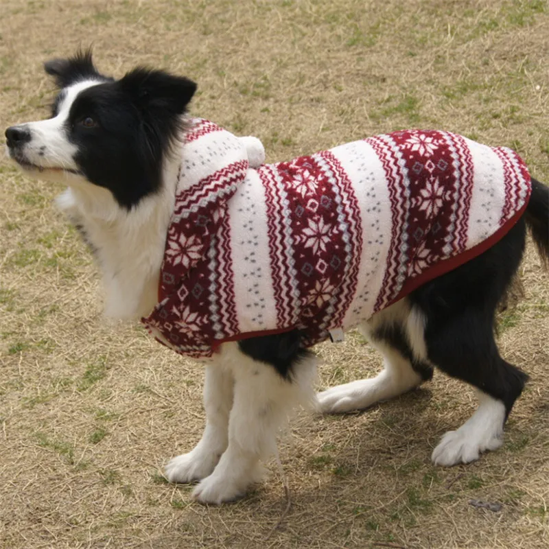 Одежда для больших собак, зимняя куртка для собак, Рождественская одежда для домашних животных, Рождественский костюм для собак, одежда, roupa cachorro ropa para perro, наряд для домашних животных - Цвет: Красный