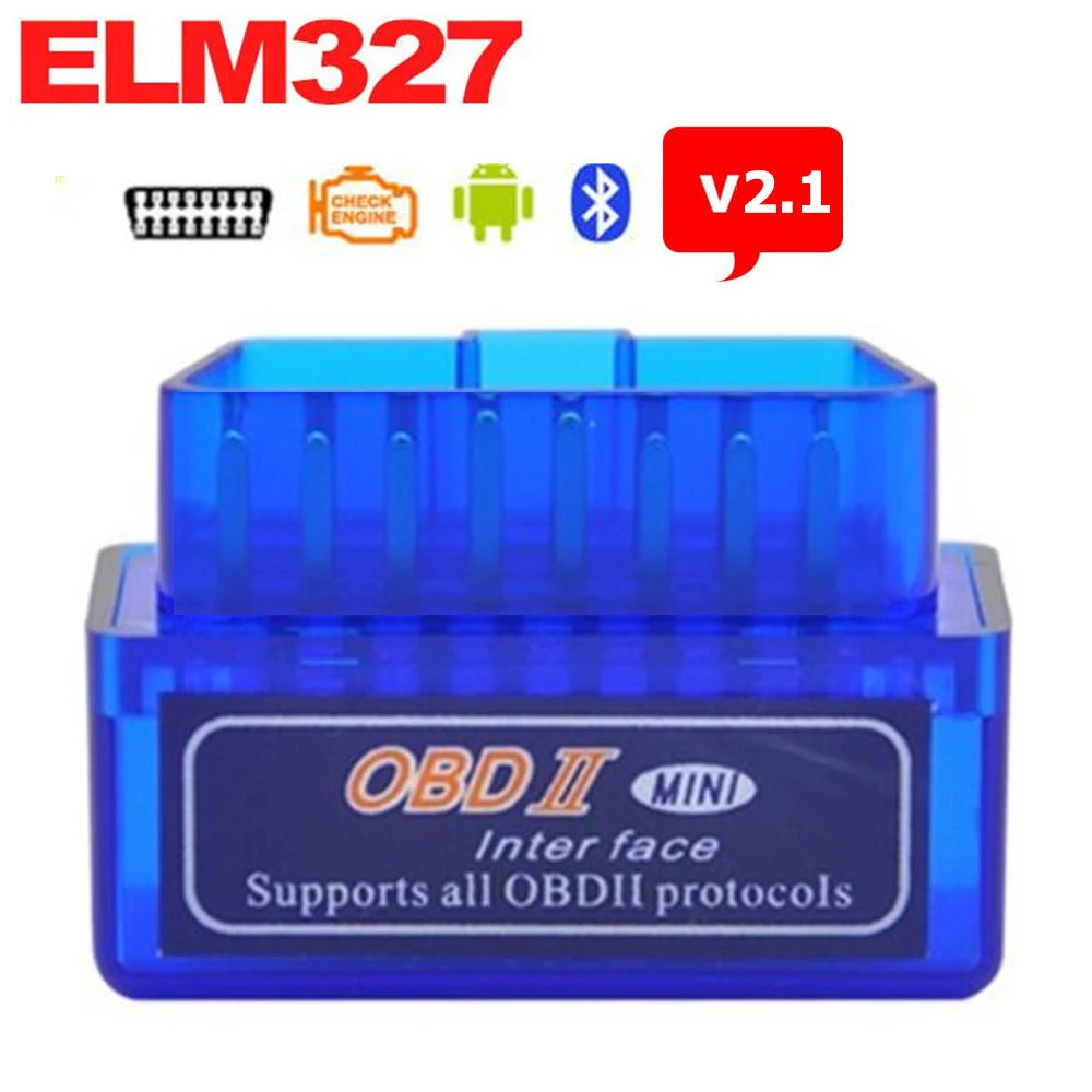 Качество A + +! Мини V2.1 ELM327 OBD2 Bluetooth Автомобильный сканер OBDII bluetooth адаптер