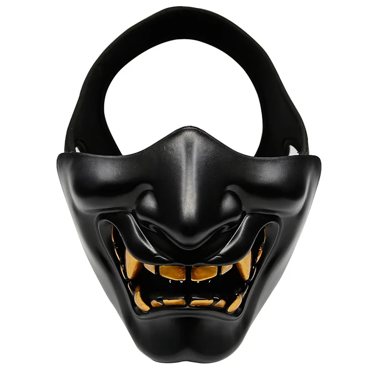  Airsoft Paintball Military Tactical Prajna Half Face Mask Samurai Hannya Horror Skull Halloween Hun