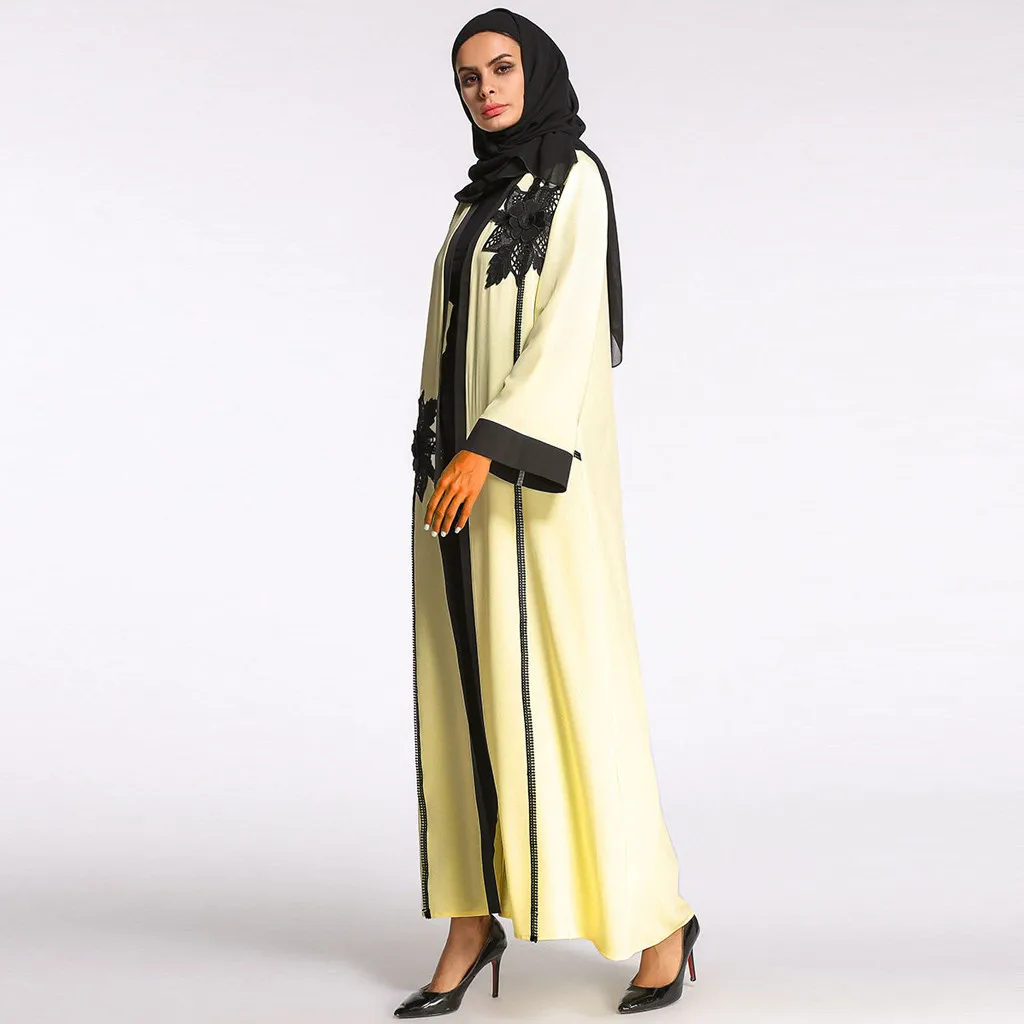 Одежда мусульманское Абаи элегантные мусульманские Абаи платье кардиган турецкий хиджаб Исламская, молитвенная Костюмы мусульманка Musulman