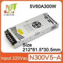 G-energy N300V5-A ультра-тонкий 5V 60A 300W светодиодный Дисплей блок питания, светодиодный Дисплей импульсный источник питания светодиодного табло