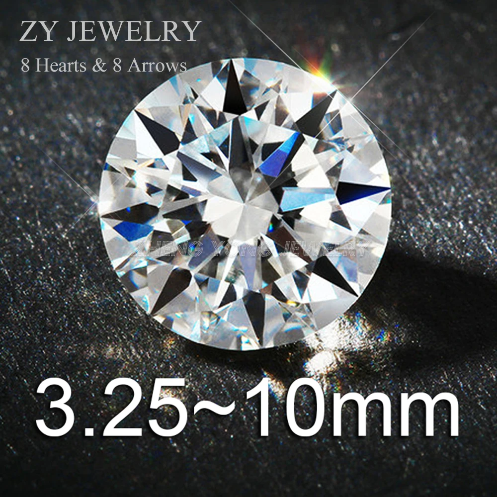 

Hot Sale 3.25mm~10mmmm 5A Round European Star Cut CZ Loose Synthetic White Cubic Zirconia Stone For Jewelry