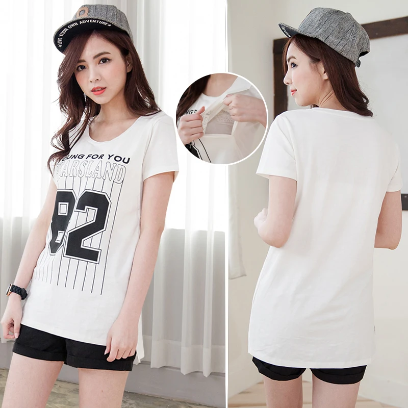 

MamaLove maternity clothes nursing clothes Nursing top Maternity Tees Breastfeeding T-shirt maternity tops for Pregnant Women